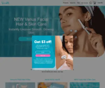 Gillettevenus.com(Gillette Venus Women's Razors and Shaving Products) Screenshot