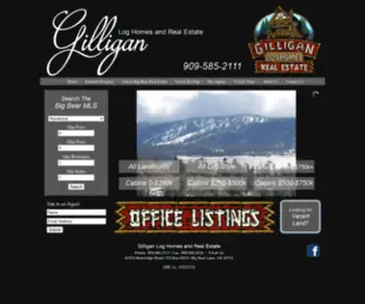 Gilliganloghomes.com(Gilligan Log Homes and Real Estate) Screenshot