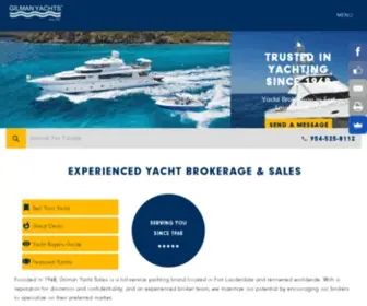 Gilmanyachts.com(Gilman Yacht Sales of Fort Lauderdale) Screenshot