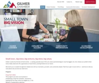 Gilmerchamber.com(Gilmer County Chamber of Commerce) Screenshot