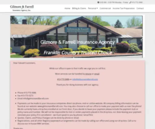 Gilmoreandfarrell.com(Gilmore & Farrell Insurance) Screenshot