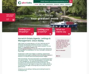 Gilsonbailey.co.uk(Estate Agents Norwich) Screenshot