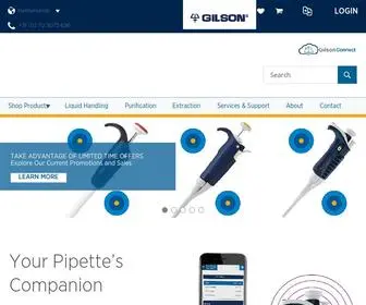 Gilson.com(Liquid Handling) Screenshot