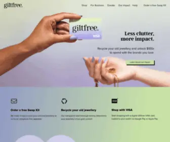 Giltfree.com.au(Recycle your old jewellery and unlock $100s to spend with the brands you love) Screenshot