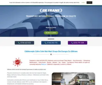 Giltrans.ro(Transport persoane și colete spre Europa la adresă) Screenshot