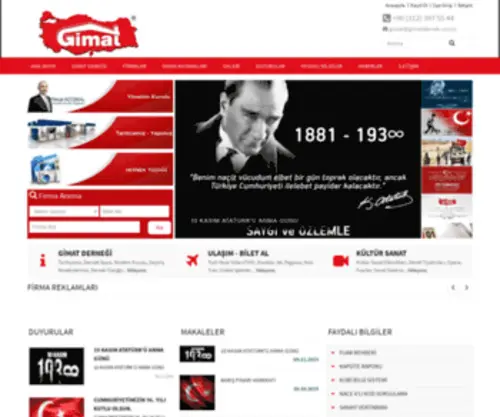 Gimatdernek.com.tr(Gimat Gıda ve İhtiyaç Maddeleri Ankara Toptancılar Derneği) Screenshot