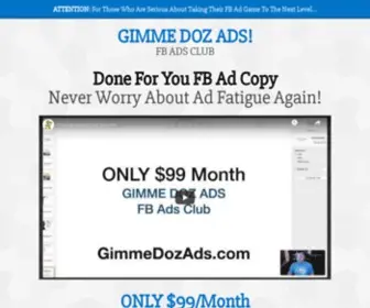 Gimmedozads.com(Gimme Doz Ads) Screenshot