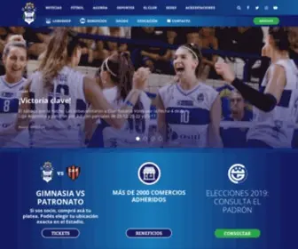 Gimnasia.org.ar(Club de Gimnasia y Esgrima La Plata) Screenshot