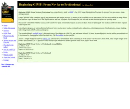 Gimpbook.com(Beginning GIMP) Screenshot