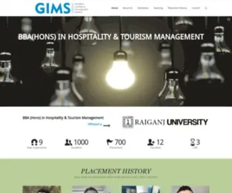 Gimshm.com(Hospitality Management course degree awarded by Raiganj University) Screenshot