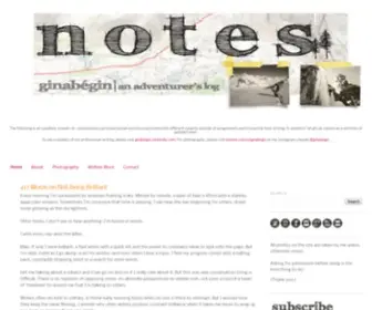 Ginabegin.com(Will Travel for Adventure) Screenshot