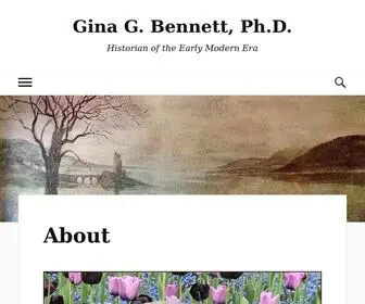 Ginagbennett.com(Historian of the Early Modern Era) Screenshot