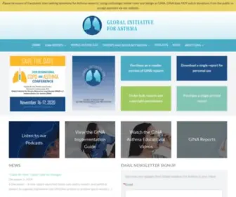 Ginasthma.org(Global Initiative for Asthma) Screenshot