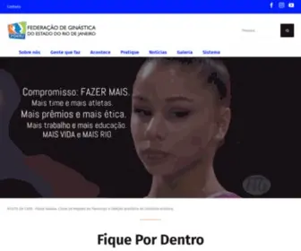 Ginasticario.com.br(Página inicial do site da FGERJ) Screenshot