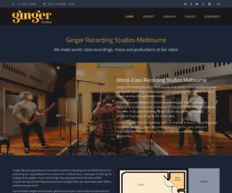 Ginger-Studios.com(Sound Recording Studios Melbourne) Screenshot