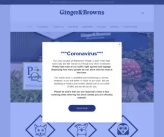 Gingerandbrowns.co.uk(Northwich Pet Shop) Screenshot