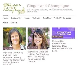 Gingerandchampagne.com(We talk pop culture) Screenshot