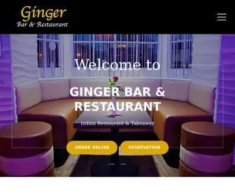 Gingerrestaurant.co.uk(10% OFF at Ginger Bar & Restaurant) Screenshot