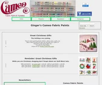 Gingerscameo.com(Ginger's Cameo Fabric Paints) Screenshot