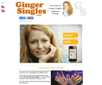 Gingersingles.com(Home of Ginger Singles Redhead Dating) Screenshot