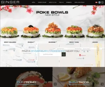 Gingersushi.com(Ginger Sushi + Poke Shop) Screenshot