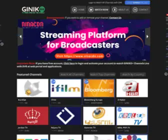 Giniko.com(Live & DVR (English) Screenshot