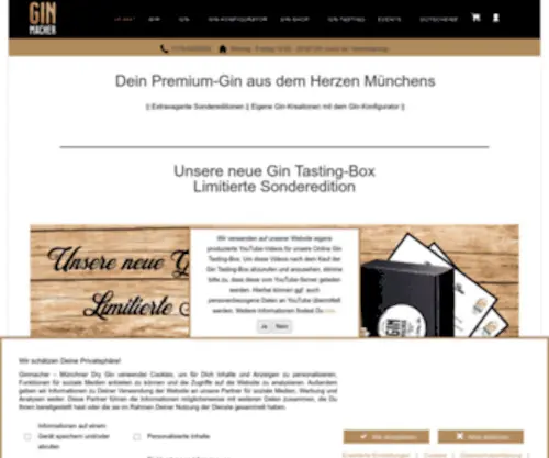 Ginmacher.de(Deinen persönlichen Gin anhand der eigenen Botanical) Screenshot
