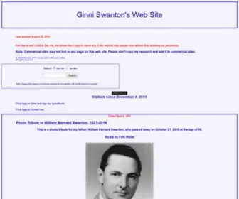 Ginnisw.com(Ginni Swanton's Web Site) Screenshot