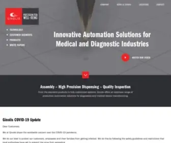 Ginolis.com(Automation Solutions for Medical and Diagnostic Industries) Screenshot