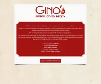 Ginosbrickovenpizza.com.ph(Gino's Brick Oven Pizza) Screenshot