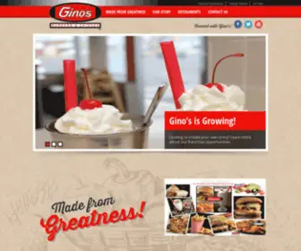 Ginosgiant.com(Gino's Burgers & Chicken) Screenshot