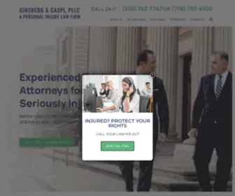 Ginsbergcaspi.com(Expereinced New York Personal Injury Trial Attorneys) Screenshot