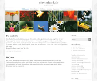 Ginsterland.de(Gedichte) Screenshot