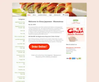 Ginzawi.com(Order sushi online from Ginza Japanese) Screenshot