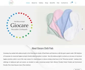 Giocareclothpads.com(Giocare Resuable Cloth Pads) Screenshot