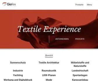 Giofex.de(Textiles Erlebnis) Screenshot