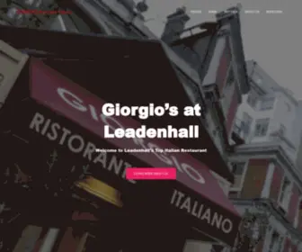 Giorgioatleadenhall.co.uk(Giorgio's at Leadenhall) Screenshot