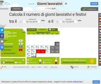Giorni-Lavorativi.com(Calcolatrice di giorni lavorativi in Italia) Screenshot