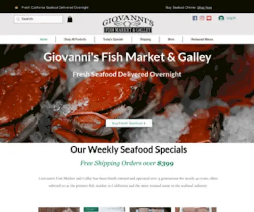 Giosfish.com(Fresh Seafood Delivered) Screenshot