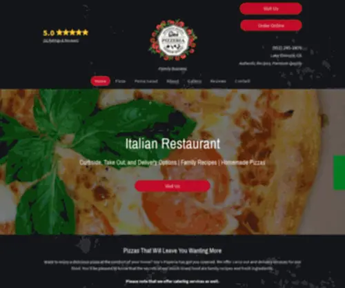 Giospizzeria.online(Gio's Pizzeria) Screenshot