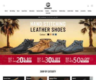 Giovanco.com(Online Boutique of Men's Casual Shoes) Screenshot