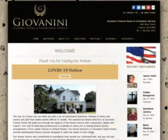 Giovaninifuneralhome.com(Giovanini Funeral Home & Cremation Service) Screenshot