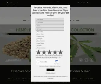 Giovannicosmetics.com(Salon-Inspired Shampoo, Conditioner & Hair Products) Screenshot
