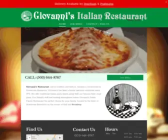 Giovannisbeaverton.com(Giovanni's Italian Restaurant) Screenshot