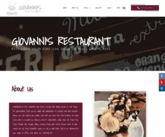 Giovannissd.com(Best Italian Food Restaurant) Screenshot