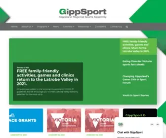 Gippsport.com.au(The peak body for Sport & Active Recreation in Gippsland) Screenshot