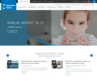 Gippswater.com.au(Gippsland Water Website) Screenshot