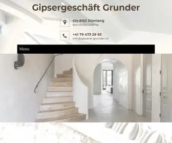 Gipserei-Grunder.ch(Gipsergeschäft) Screenshot