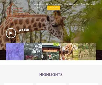 Giraffecentre.org(African Fund for Endangered Wildlife) Screenshot