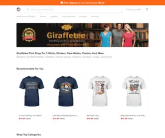 Giraffetee.com(Giraffetee Print shop for T) Screenshot